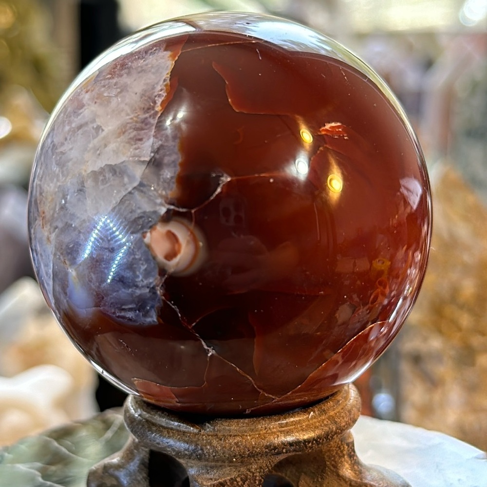 🌸SALE🌸 Carnelian Crystal Sphere With Druzy!